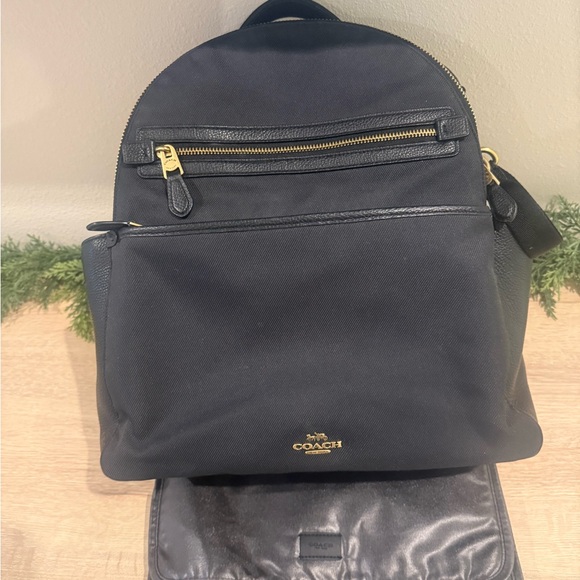 coach baby backpack Bag In Signature Canvas CZ187 Leather Backpack Elle Coach Bag